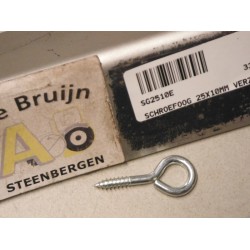 SCHROEFOOG 25X10MM VERZINKT