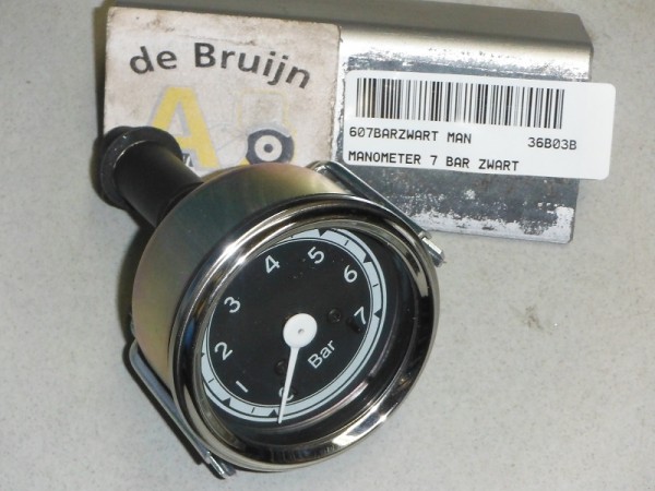 MANOMETER ZWART 7 BAR